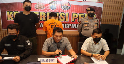 Polresta Tanjungpinang Ekspose Hasil Tangkapan 16 Paket Sabu dari Tersangka DEP