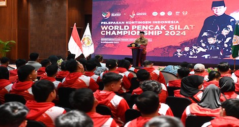 Indonesia Lepas Ratusan Atlet ke Kejuaraan Dunia Pencak Silat 2024 di Abu Dhabi