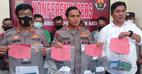 Polsek KKP Gasak 6 Pemain PMI Ilegal di Pelabuhan Internasional Batam Centre