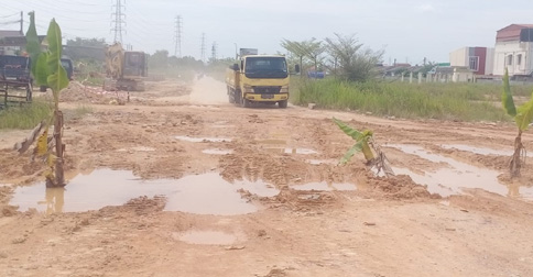 Tak Kunjung Diperbaiki, Warga Tanam Pohon Pisang di Jalan Marina