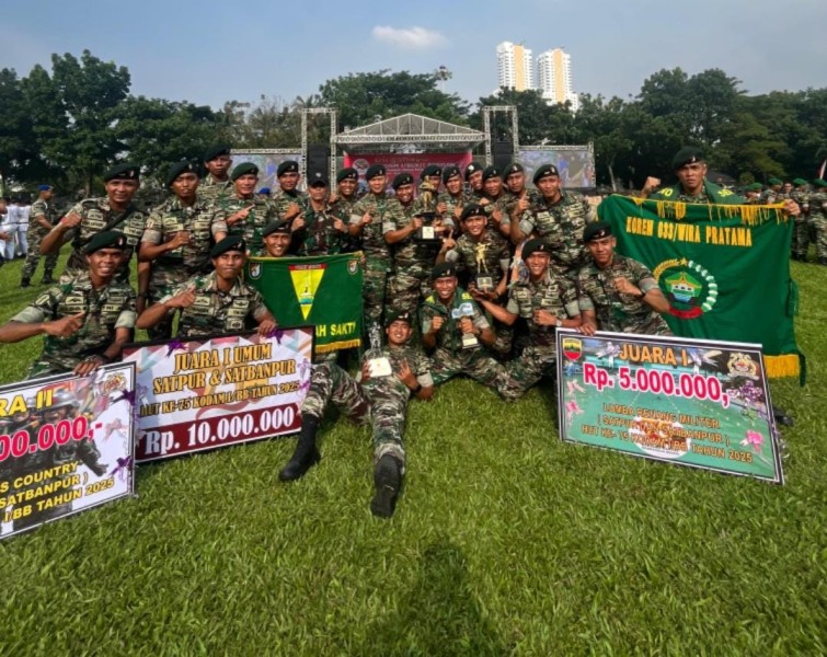 Yonif Raider 136/TS Raih Juara Umum Satpur di HUT ke-75 Kodam I/Bukit Barisan