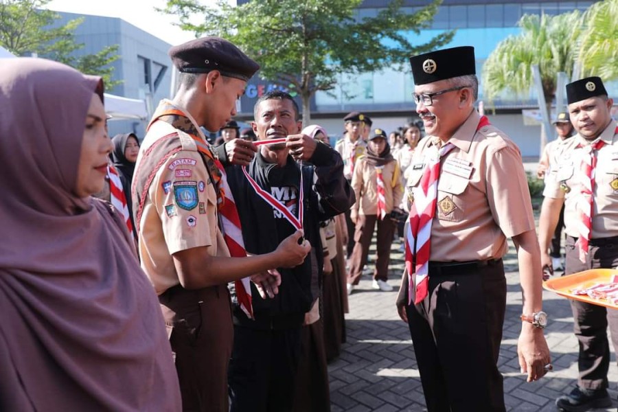 Kwarran Batam Kota Gelar Gelang Ajar dan Senam Pramuka Sehat