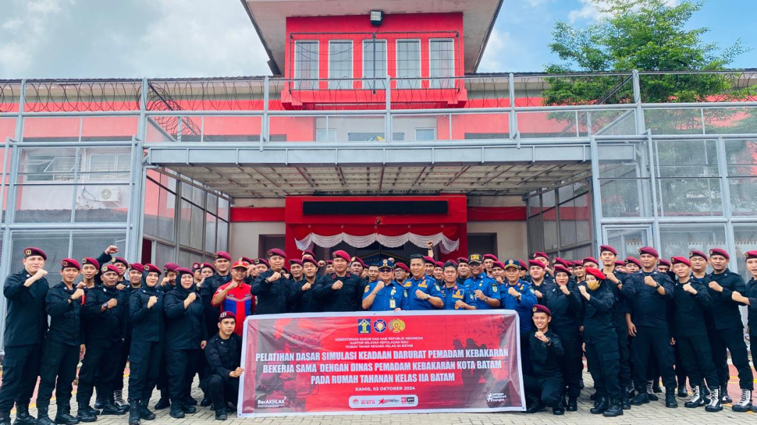 Antisipasi Kebakaran, Rutan dan Damkar Kota Batam Gelar Pelatihan Simulasi
