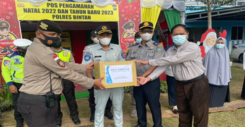 Forum LLAJ Bintan Berikan Bingkisan kepada Anggota Peserta Operasi Lilin Seligi 2022
