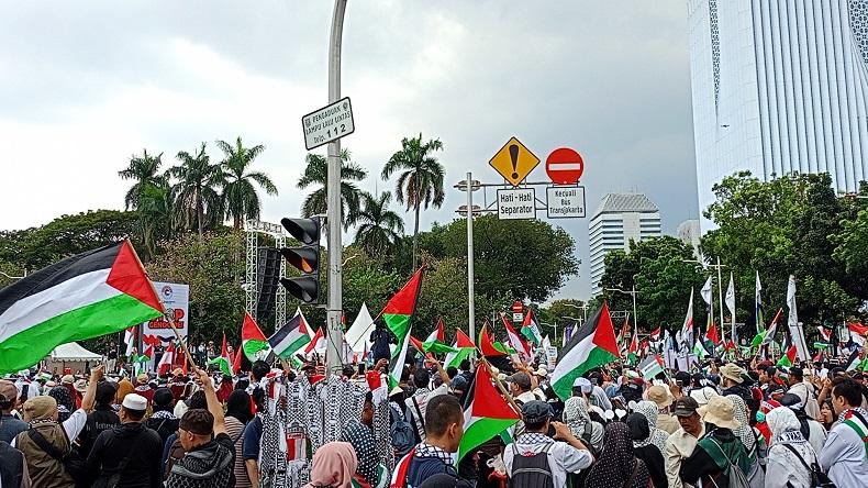 Aksi Bela Palestina di Jakarta, Uang Sumbangan Terkumpul Rp46 Juta