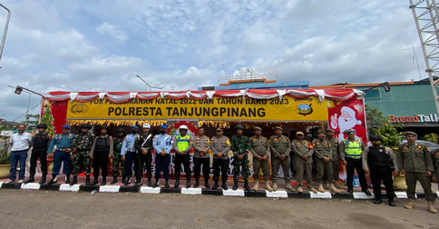 Polresta Tanjungpinang Gelar Patroli Skala Besar Gabungan Ops Lilin Seligi 2022