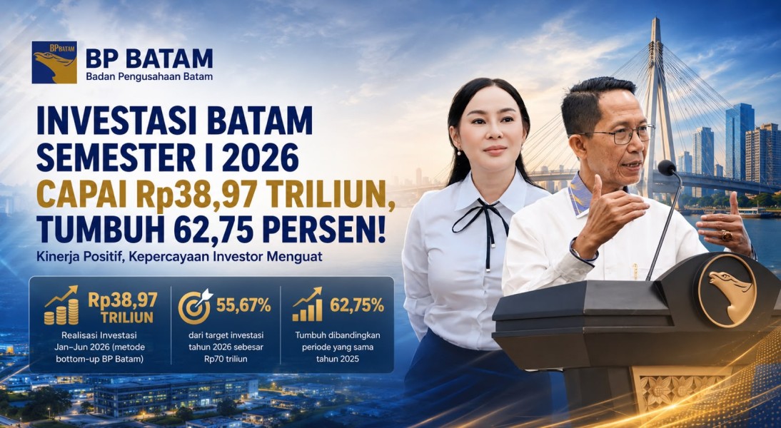 Investasi Batam Capai Rp38,97 Triliun pada Semester I 2026, Tumbuh 62,75 Persen