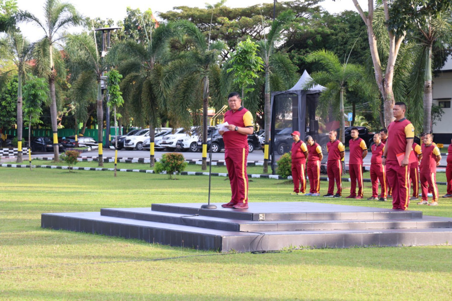 Sambut HUT Lalu Lintas Bhayangkara, Dit Lantas Polda Kepri Gelar Olahraga Bersama