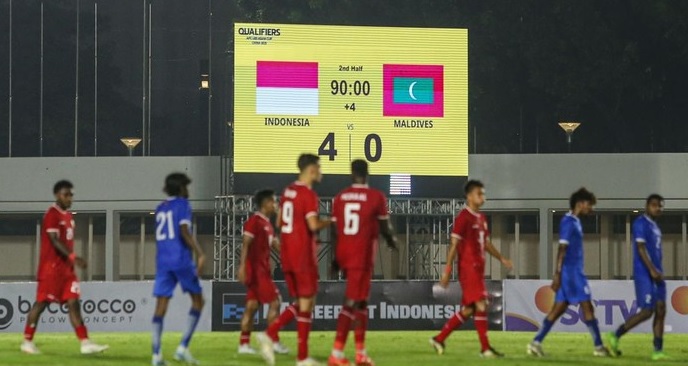 Timnas Indonesia U-20 Menang 4-0 Atas Maladewa