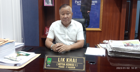 Ketua Komisi I DPRD Batam, Lik Khai.