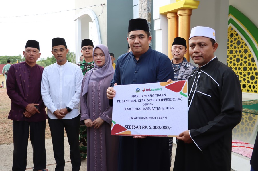 Safari Ramadan 1447 H Resmi Dimulai, Bupati Bintan Resmikan Masjid Besar Jannatul Bahri di Mantang