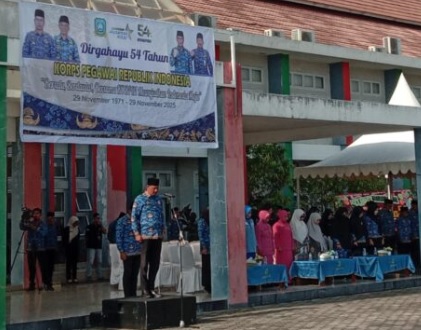 Upacara HUT ke-54 KORPRI di Anambas, Sahtiar Ajak ASN Perkuat Integritas dan Kualitas Pelayanan