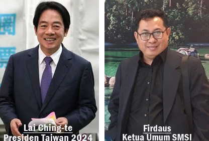 Ketum SMSI Sampaikan Ucapan Selamat ke Presiden Taiwan Terpilih