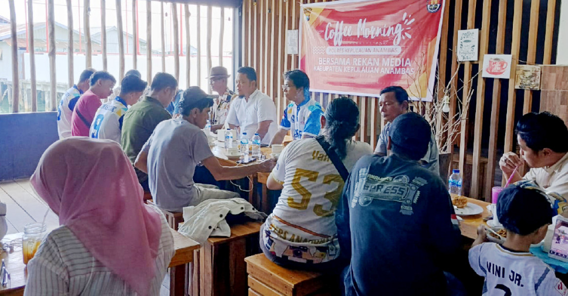 Jalin Silaturahmi, Polres Anambas Gelar Coffee Morning Bersama Awak Media
