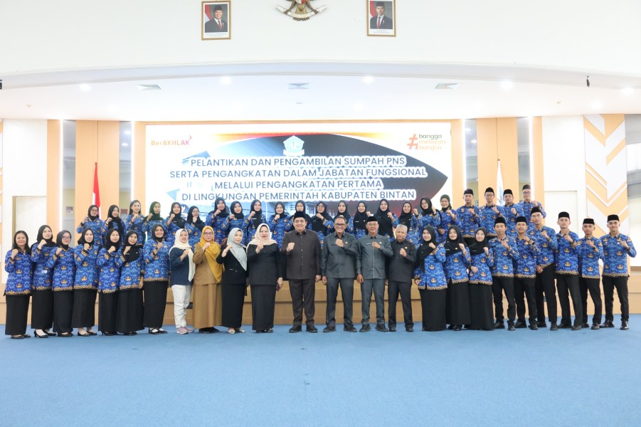 Roby Lantik 40 PNS Baru, Minta ASN Bintan Junjung Integritas dan Utamakan Pelayanan