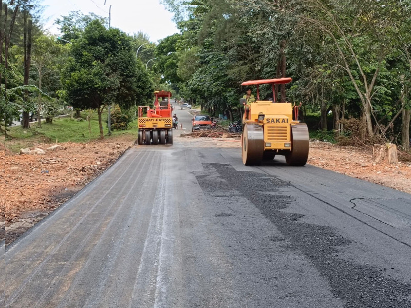 Perbaikan Jalan Amblas Gajah Mada Lebih Cepat Dari Perkiraan Awal