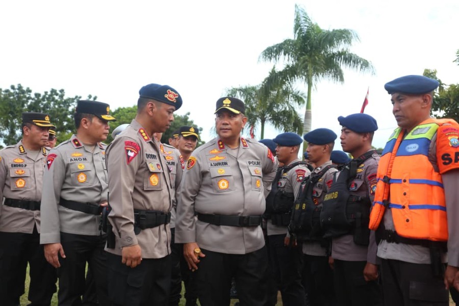 Polda Kepri Siaga Hadapi Cuaca Ekstrem, Kapolda Lakukan Kunjungan ke Satbrimob