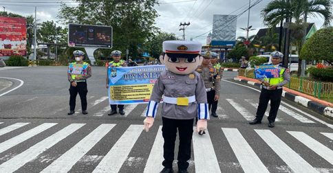 Polresta Tanjungpinang Kampanyekan Keselamatan Berlalu Lintas di Simpang Pamedan