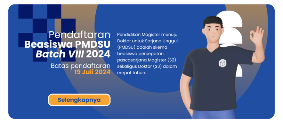 Pendaftaran Beasiswa Kuliah S2-S3 PMDSU 2024 Dibuka, Cek Syarat dan Manfaatnya