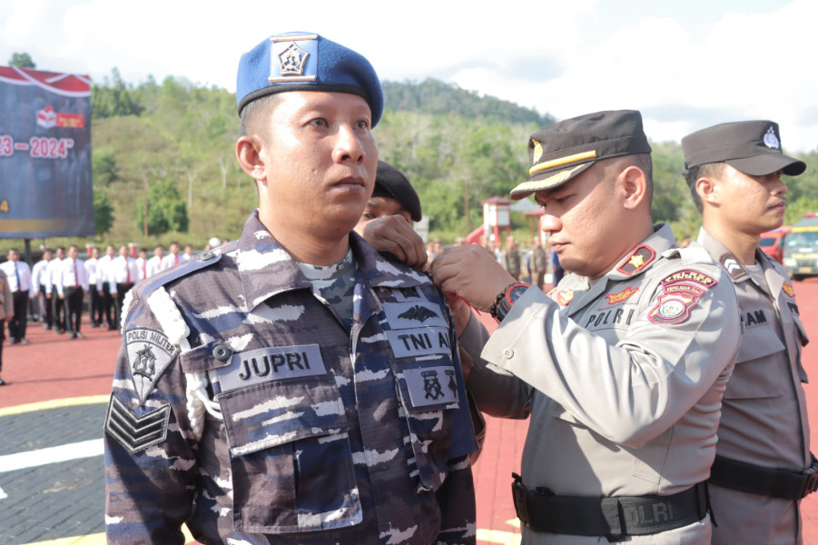 Polres Lingga Gelar Apel Pasukan Operasi Mantap Brata Terkait Pengamanan Pemilu 2024