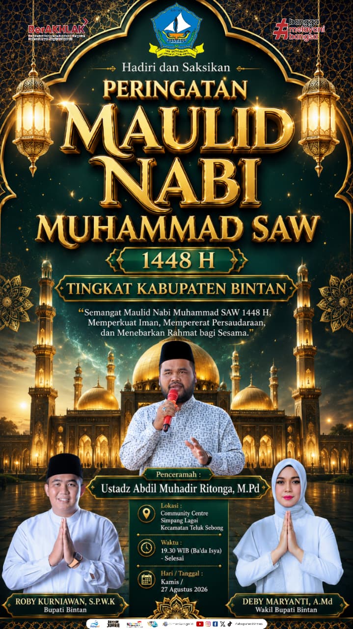 Maulid Nabi 1448 H di Teluk Sebong, Pemkab Bintan Ajak Warga Hadir Bersama Keluarga