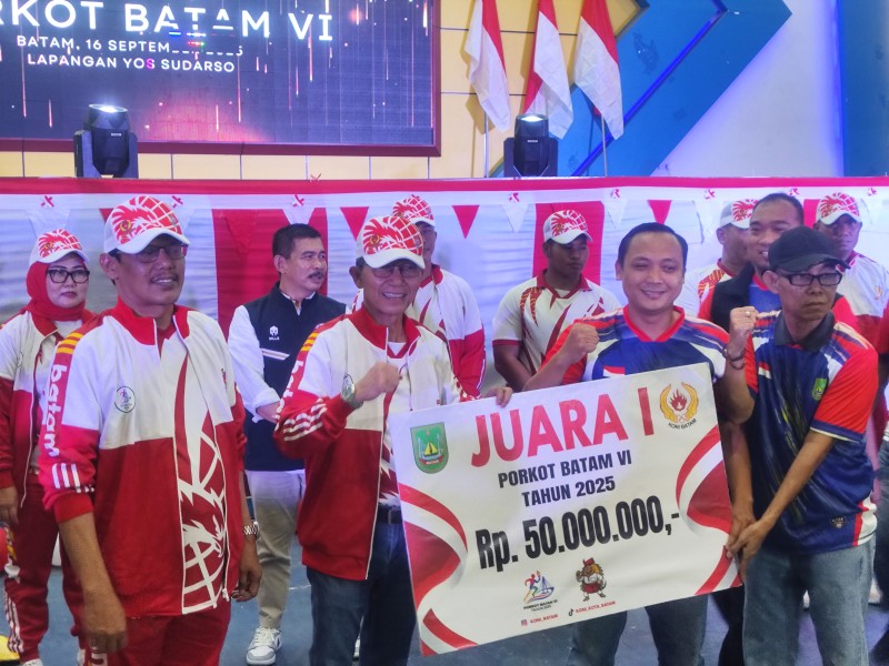 Meriah! Penutupan Porkot Batam VI 2025, Sekupang Juara Umum