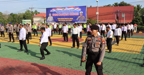 Asah Ketangkasan Personel, Polresta Tanjungpinang Gelar Latihan Senam Tongkat T dan Borgol