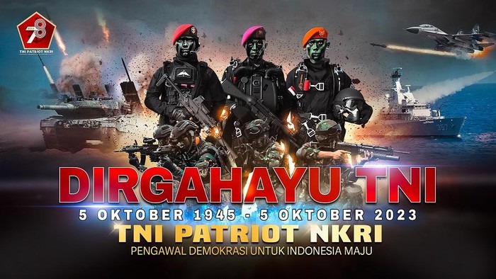 HUT ke-78 TNI 5 Oktober 2023: Tema, Logo dan Twibbon Resmi
