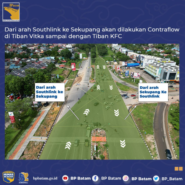 Jalan Gajah Mada Tiban Amblas, BP Batam Lakukan Penanganan Cepat