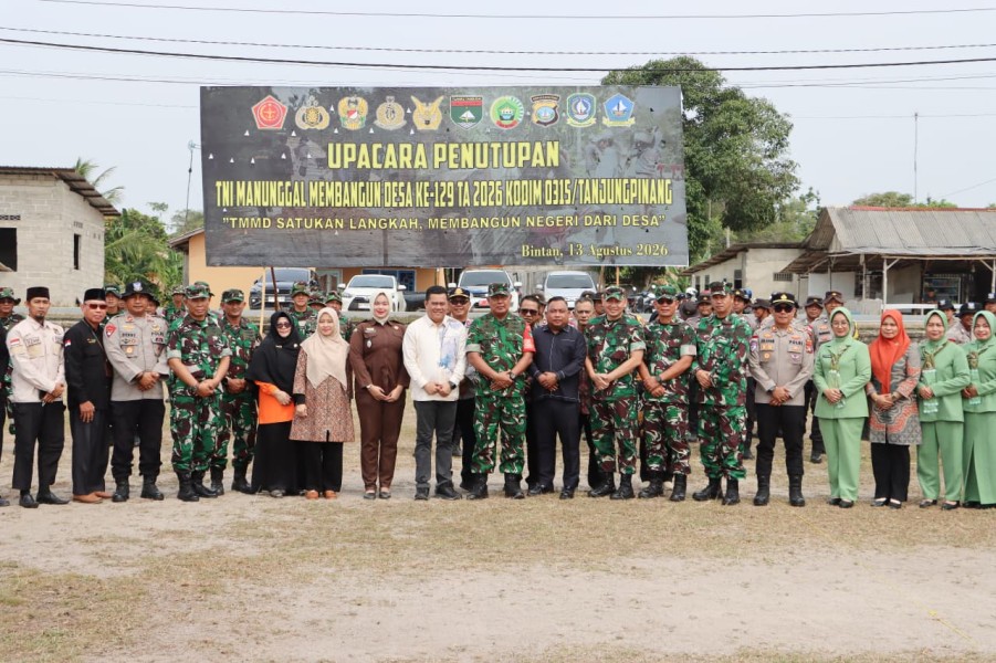TMMD Ke-129 Resmi Ditutup, Pemkab Bintan Apresiasi Sinergi TNI dan Masyarakat