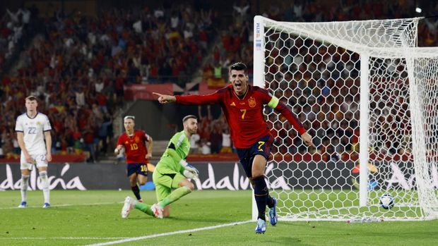 Spanyol Vs Skotlandia: La Furia Roja Menang 2-0
