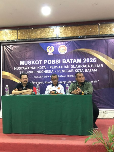 Masrur Amin Nahkodai Kembali POBSI Batam, KONI Optimistis Prestasi Biliar Kian Meningkat