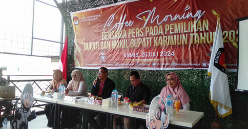 Ajak Sukseskan Pilkada 2024, KPU Karimun Gelar Coffee Morning Bersama Insan Pers