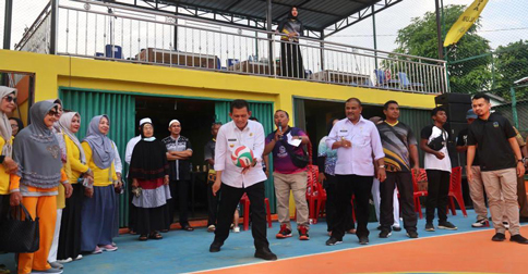 Buka Turnamen Voli di Meral, Ansar: Ini Olahraga yang Bermasyarakat, Junjung Tinggi Sportivitas