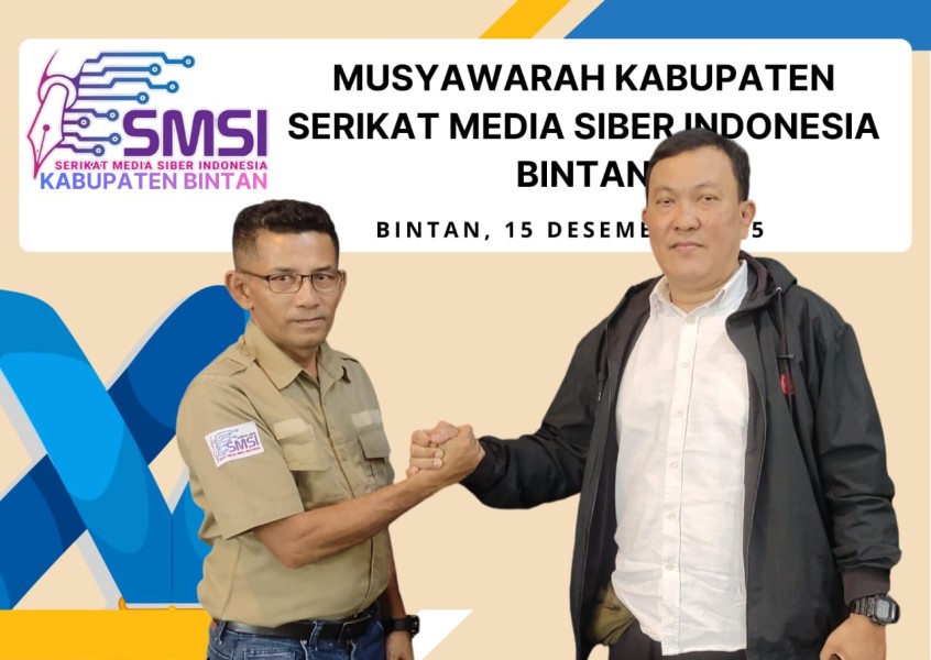 Arianto Pandiangan Terpilih Pimpin SMSI Bintan, Bupati Roby Kurniawan Jadi Dewan Pembina